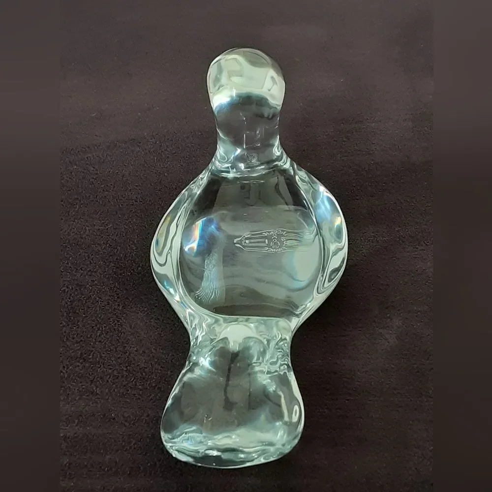 BACCARAT FRANCE Clear Crystal Dove Figurine Paperweight
